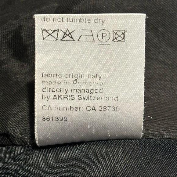 AKRIS PUNTO Sz 14 Blazer Jacket Polka Dot Pattern Partly Lined 100% Cotton - Picture 9 of 10